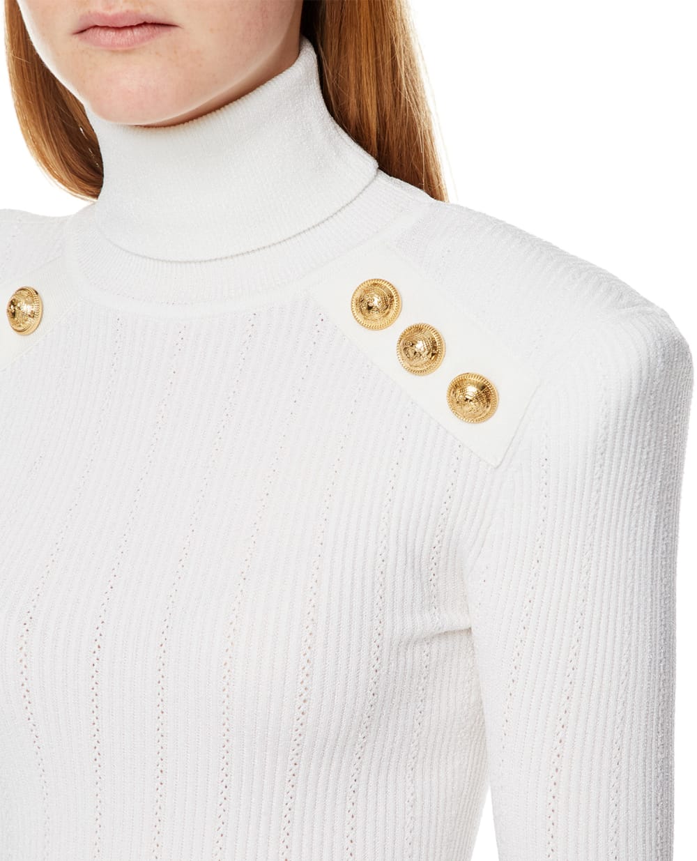 Гольф Balmain YF1KH000KB00, белый цвет • Купить в интернет-магазине Kameron
