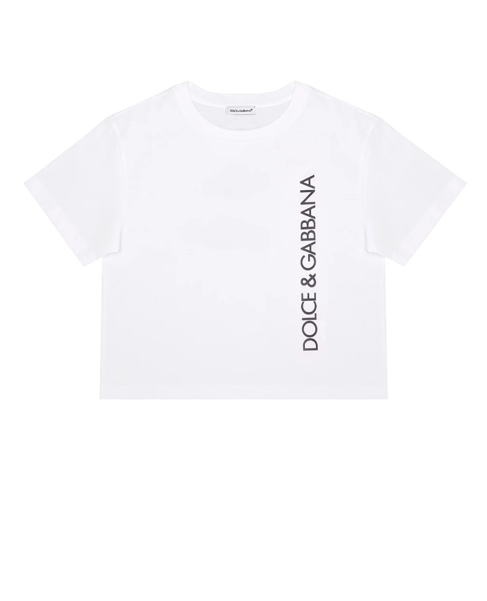 Детская трикотажная футболка Dolce&Gabbana Kids L4JTEY-G7K0M-S, белый цвет • Купить в интернет-магазине Kameron