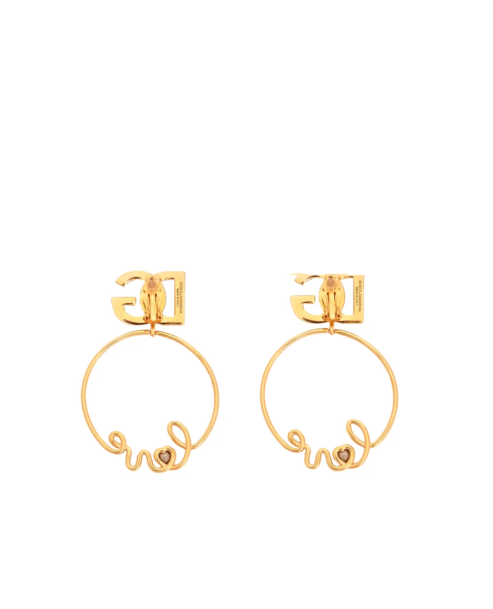 Клипсы Dolce&Gabbana WEP2L8-W1111, золотой цвет • Купить в интернет-магазине Kameron