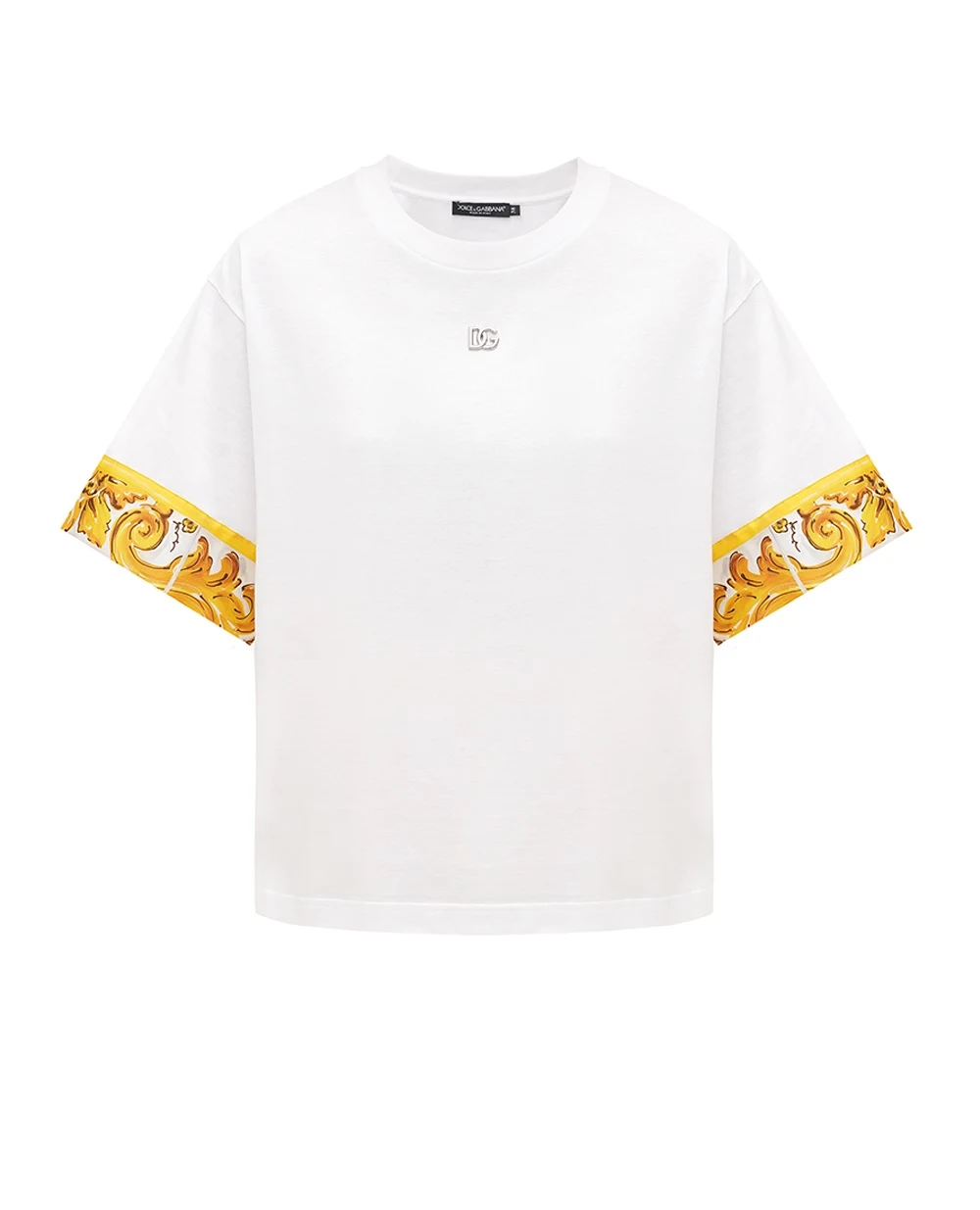 Футболка Dolce&Gabbana F8V06T-GDCK6, белый цвет • Купить в интернет-магазине Kameron