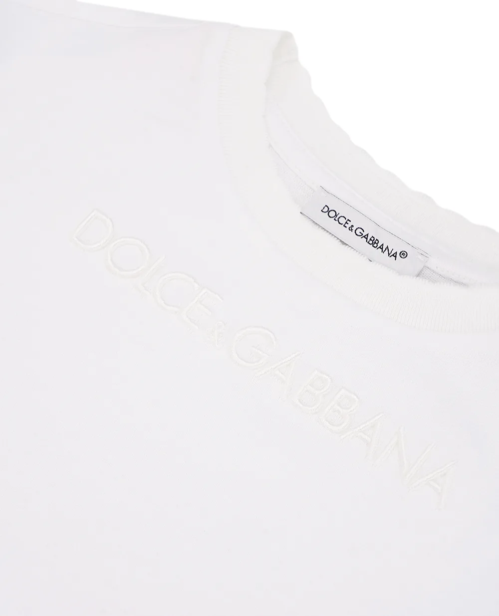 Детская футболка Dolce&Gabbana Kids L5JTNJ-G7NXR-B, белый цвет • Купить в интернет-магазине Kameron