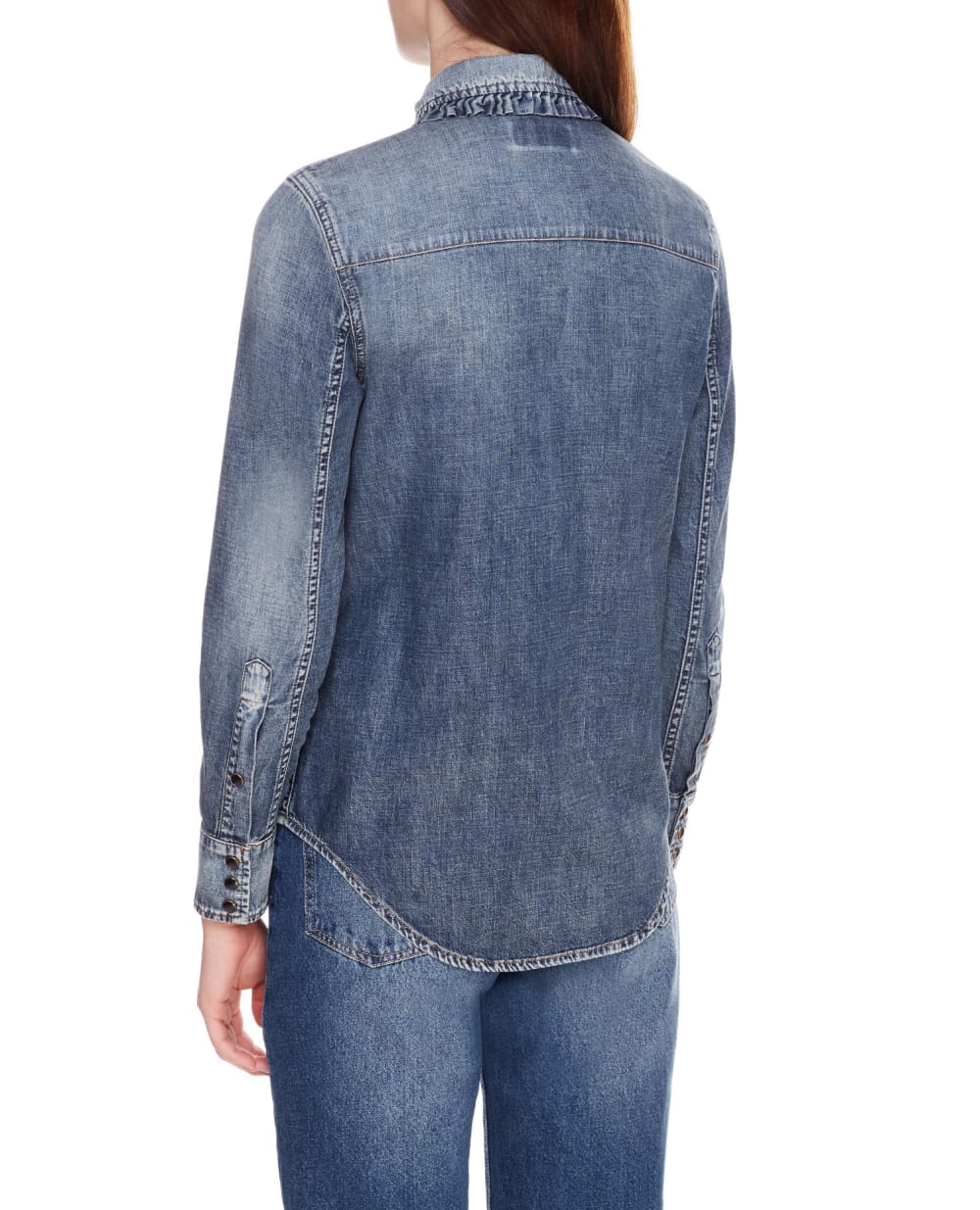 Джинсовая рубашка Saint Laurent 663871-Y24AA, синий цвет • Купить в интернет-магазине Kameron