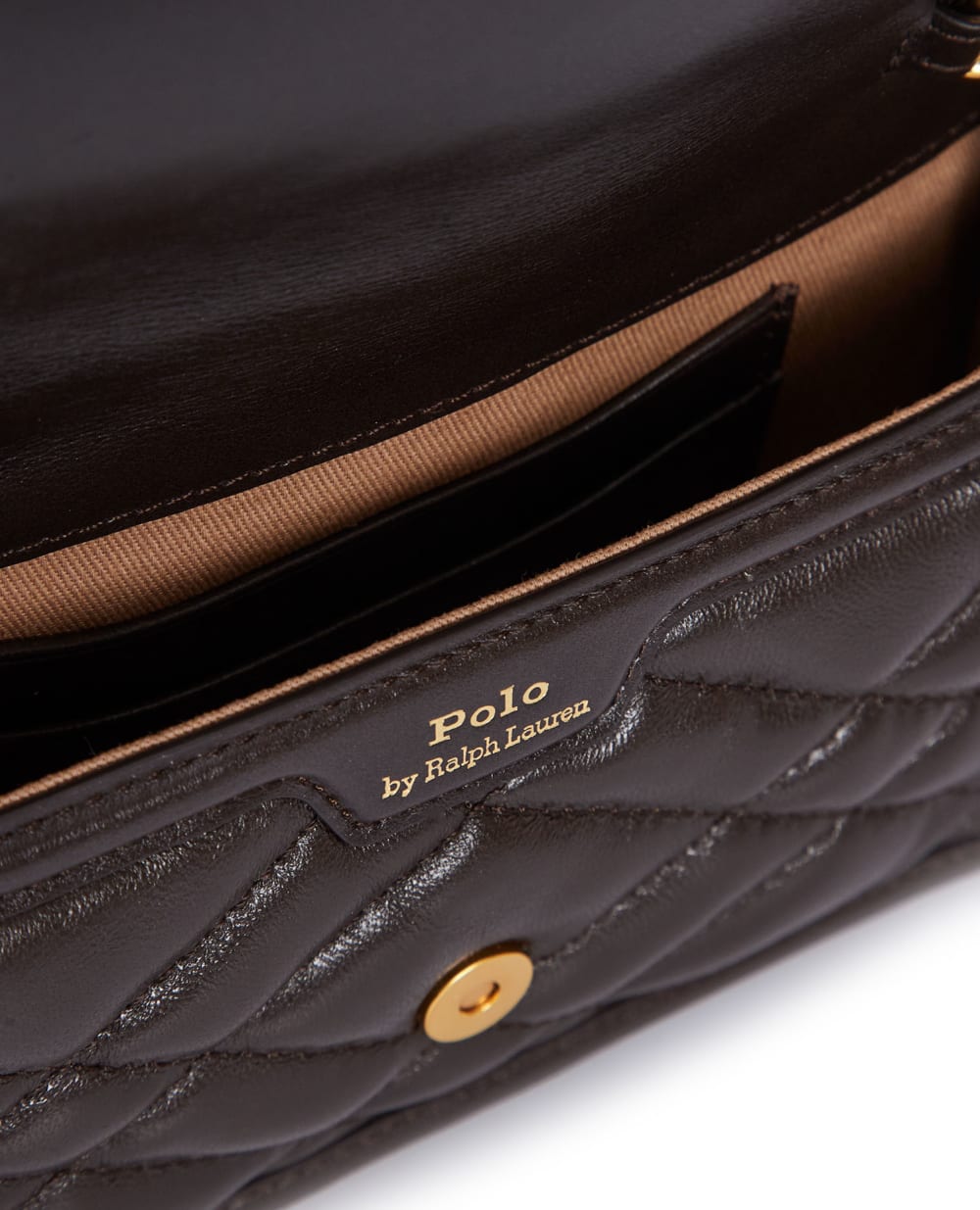 Кожаная сумка POLO ID CHAIN WALLET QUILTED Polo Ralph Lauren 427876302002, коричневый цвет • Купить в интернет-магазине Kameron