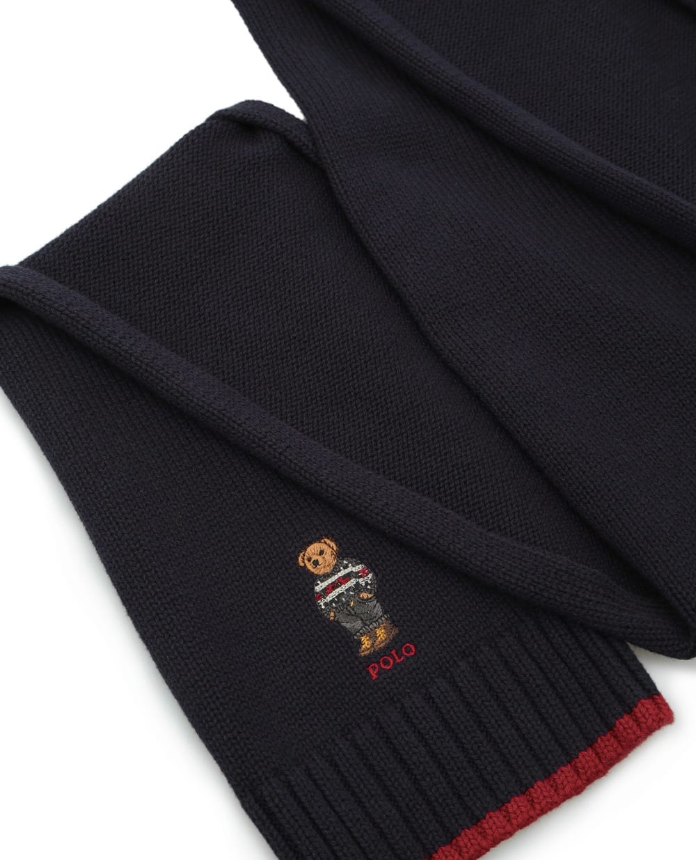 Детский шарф Polo Bear Polo Ralph Lauren Kids 321817523001, синий цвет • Купить в интернет-магазине Kameron