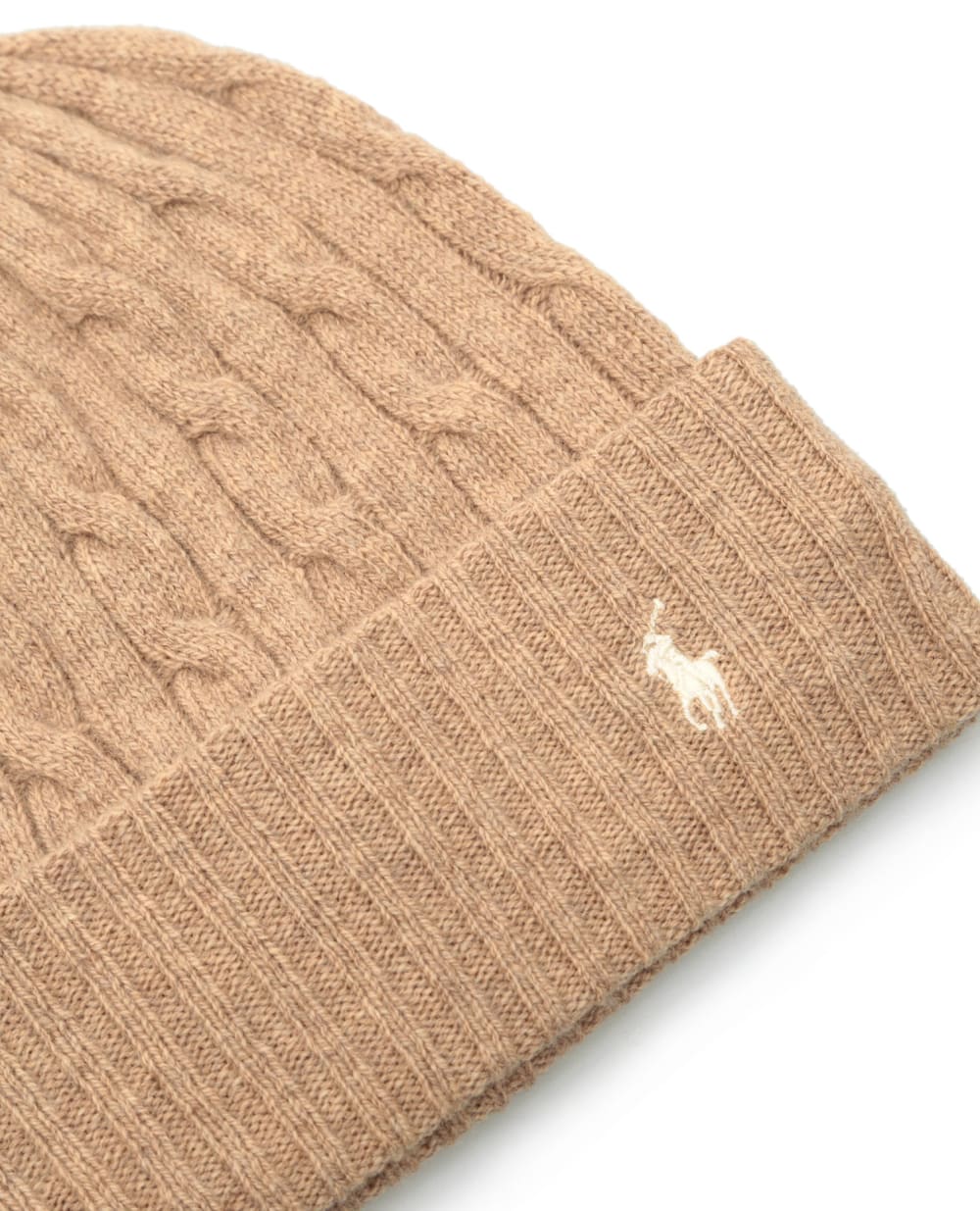 Шерстяная шапка Polo Ralph Lauren 455858396004, бежевый цвет • Купить в интернет-магазине Kameron