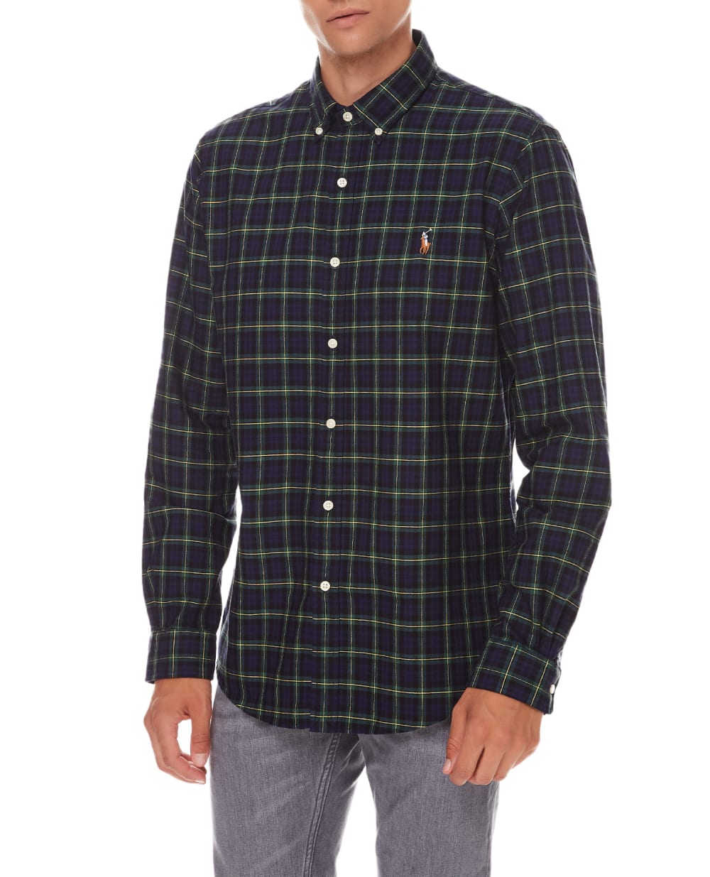 Рубашка Polo Ralph Lauren 710853154002, синий цвет • Купить в интернет-магазине Kameron