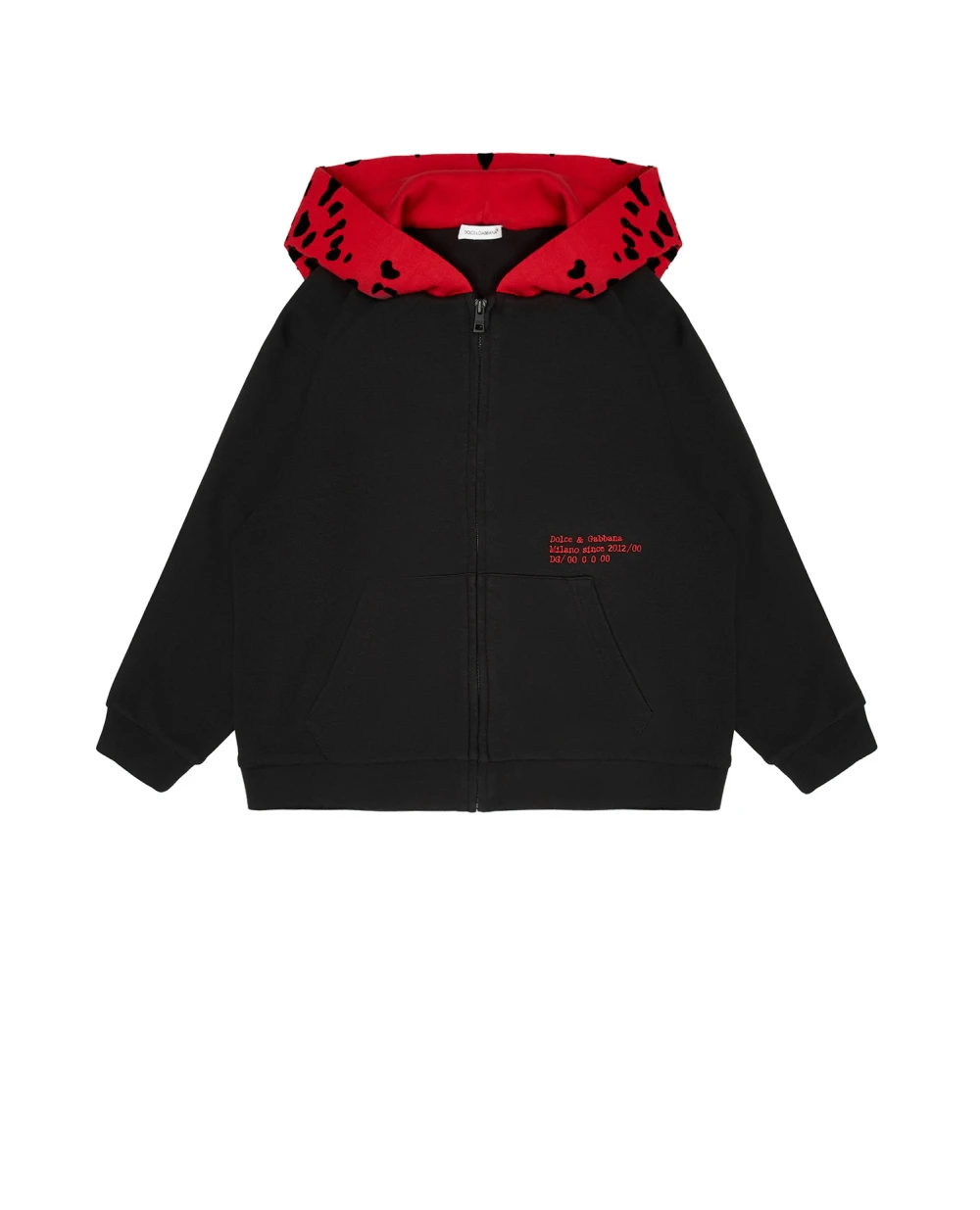 Детское худи Dolce&Gabbana Kids L4JWCZ-G7BZI-S, черный цвет • Купить в интернет-магазине Kameron