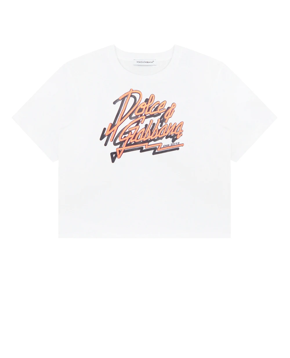 Футболка Dolce&Gabbana Kids L5JTIS-G7CC4-B, белый цвет • Купить в интернет-магазине Kameron