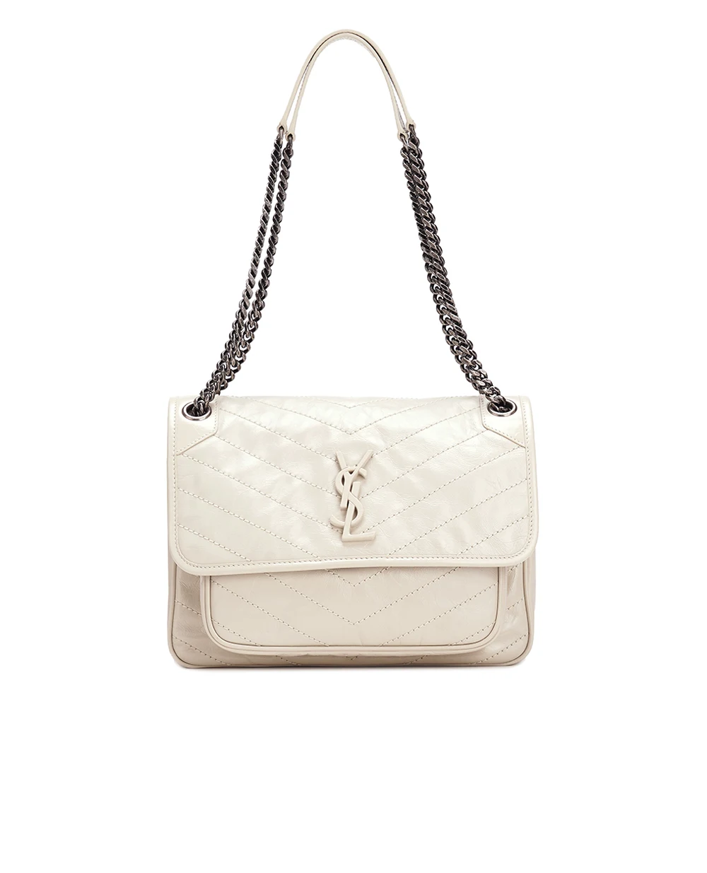 Кожаная сумка Niki Medium Saint Laurent 633158-0EN04, белый цвет • Купить в интернет-магазине Kameron