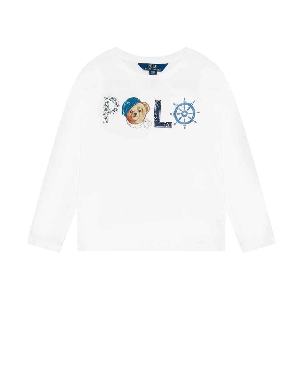 Детский лонгслив Polo Bear Polo Ralph Lauren Kids 311814244001, белый цвет • Купить в интернет-магазине Kameron