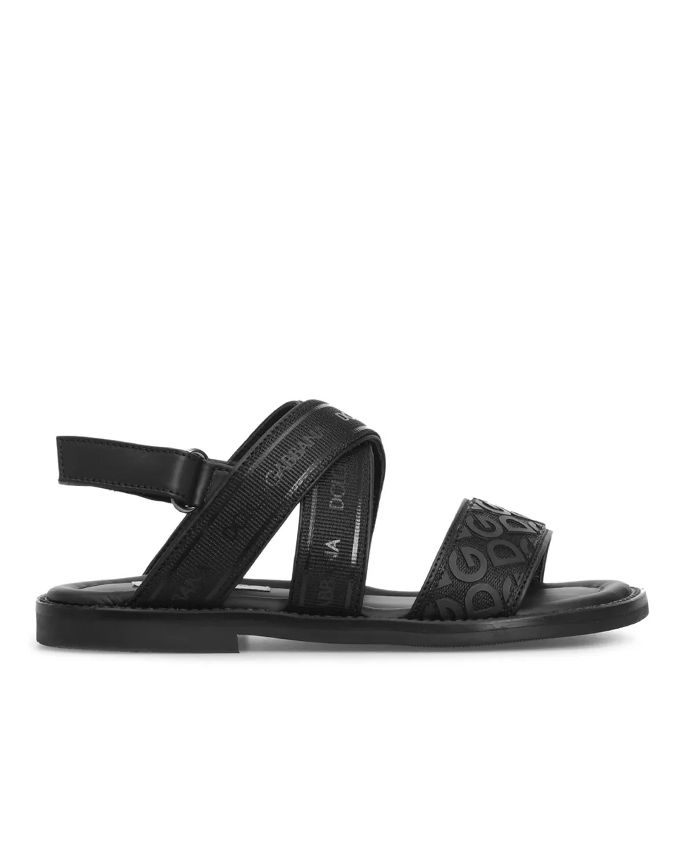 Кожаные сандалии Dolce&Gabbana Kids DA0906-AK692-L, черный цвет • Купить в интернет-магазине Kameron