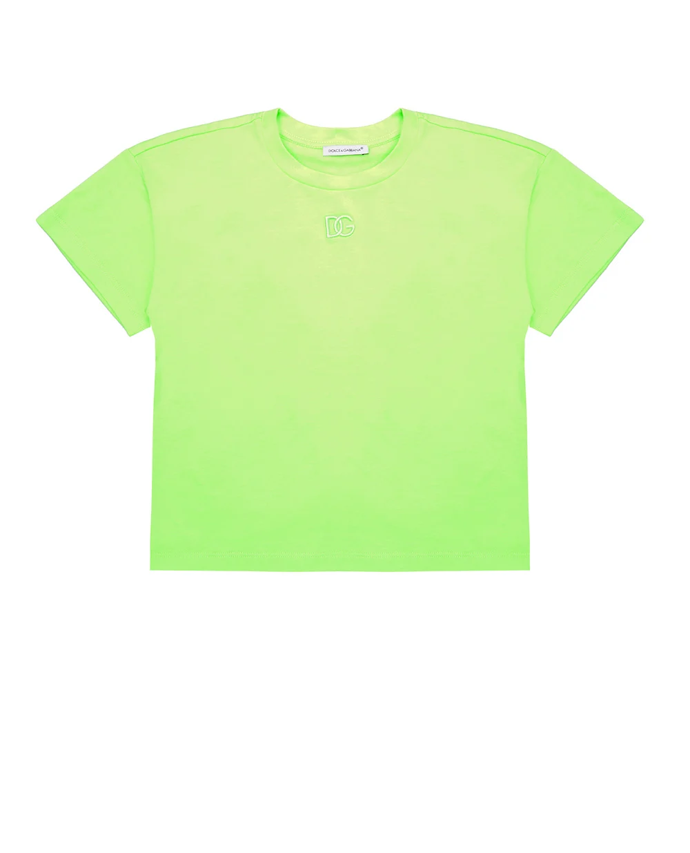 Детская футболка Dolce&Gabbana Kids L4JTER-G7BYM-B, салатовый цвет • Купить в интернет-магазине Kameron