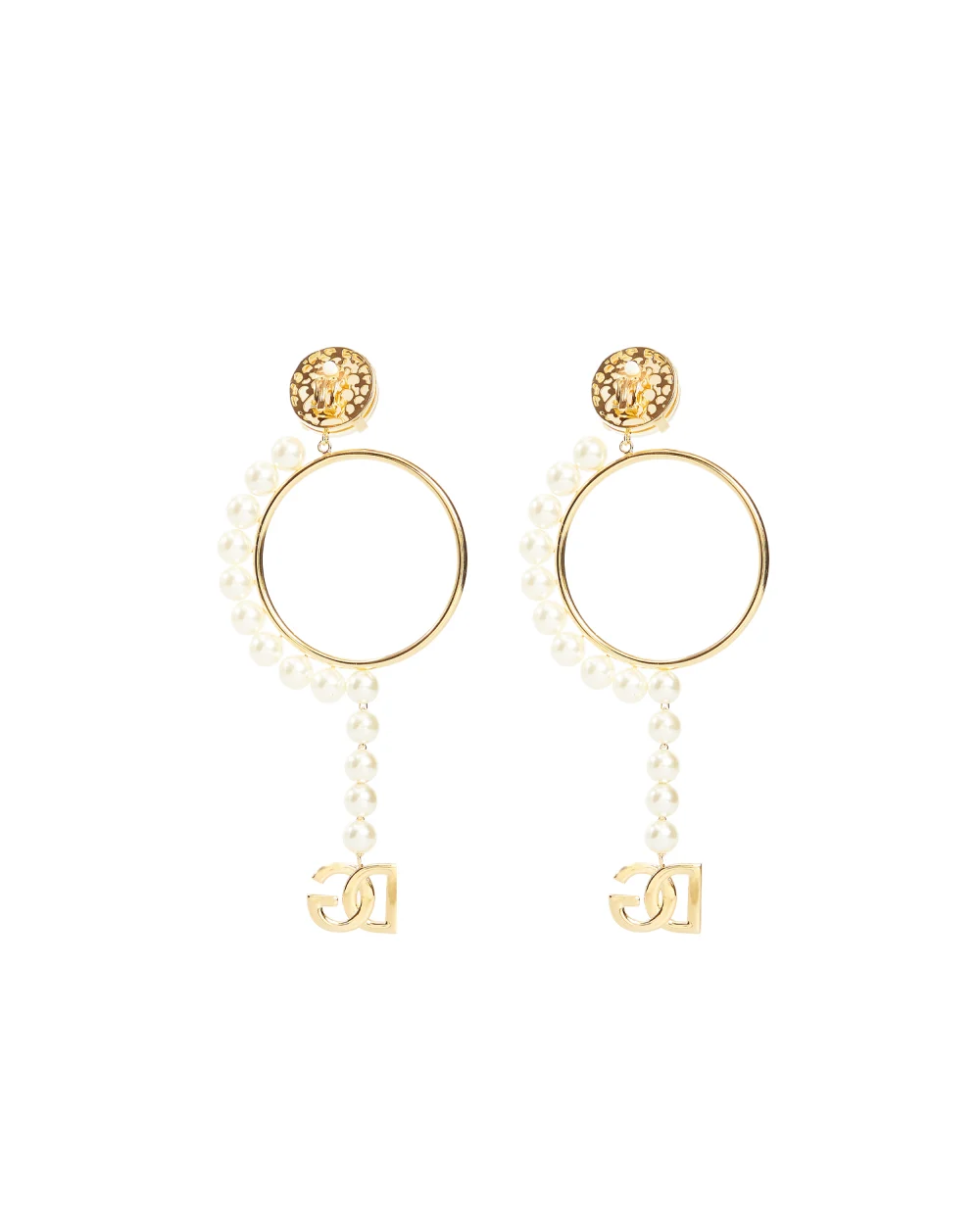 Клипсы Dolce&Gabbana WEN8P1-W1111, золотой цвет • Купить в интернет-магазине Kameron