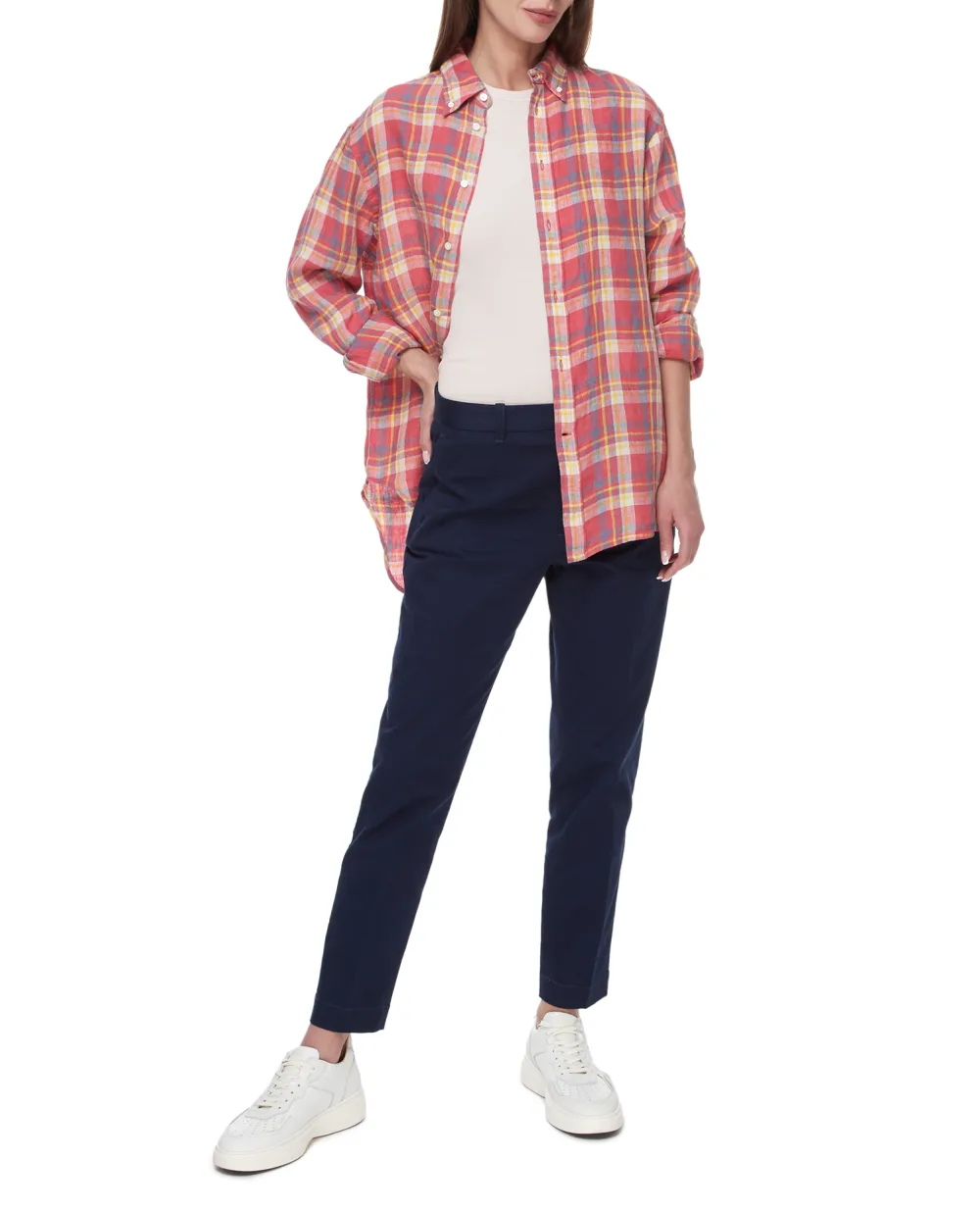 Льняная рубашка Polo Ralph Lauren 211892369003, розовый цвет • Купить в интернет-магазине Kameron