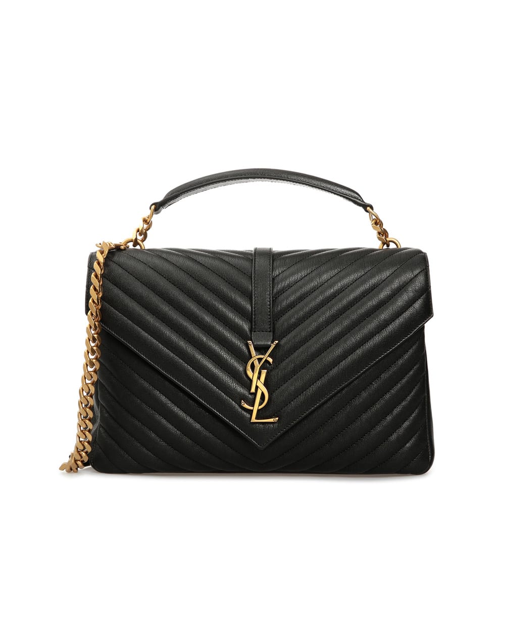 Кожаная сумка Saint Laurent 600278-BRM07-, черный цвет • Купить в интернет-магазине Kameron