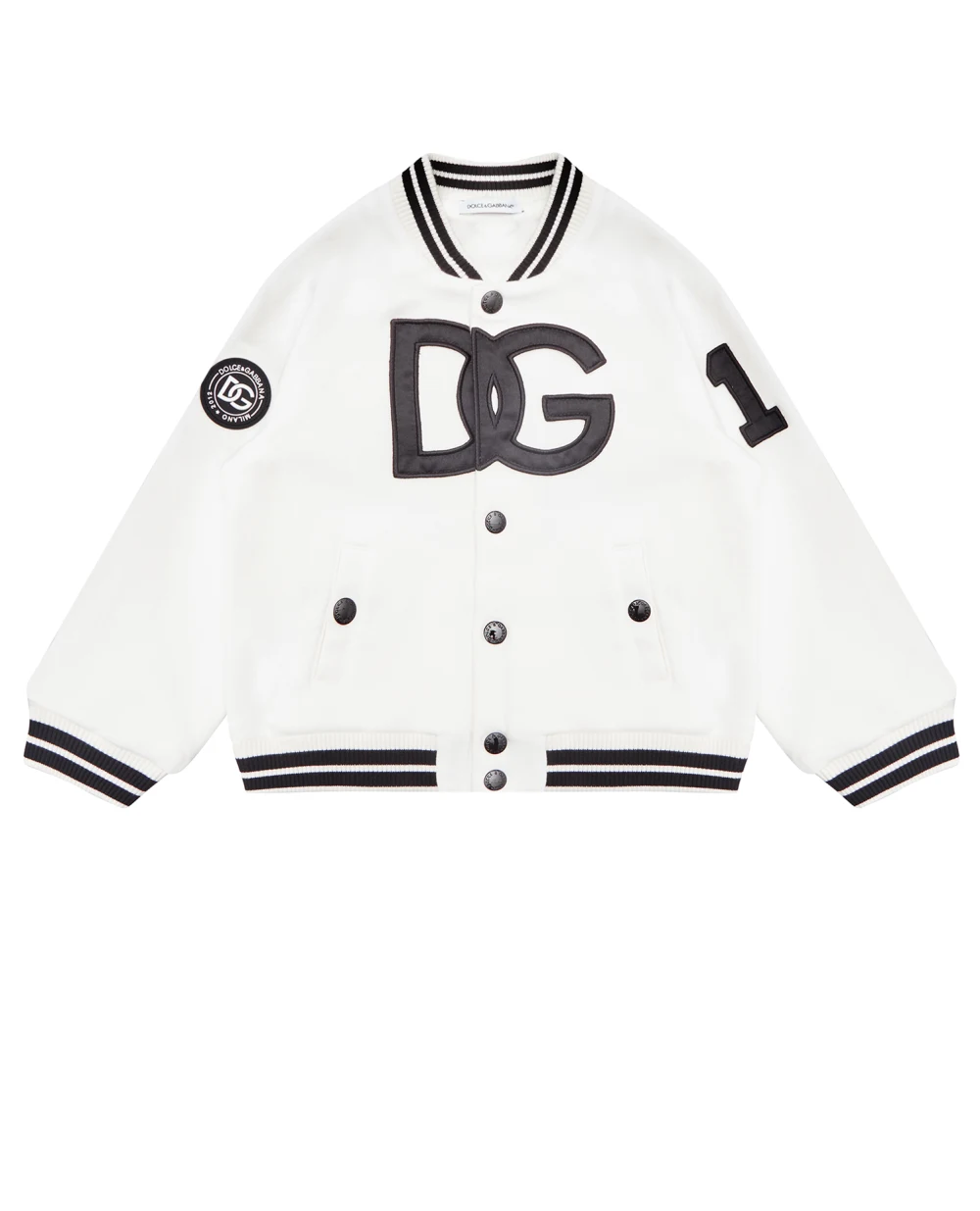 Бомбер Dolce&Gabbana Kids L1JWDK-G7B8G, белый цвет • Купить в интернет-магазине Kameron