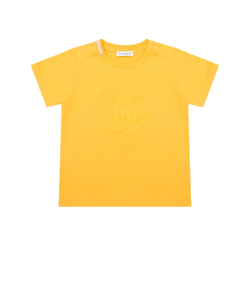 Футболка Dolce&Gabbana Kids L1JT7W-G7YFJ, желтый цвет • Купить в интернет-магазине Kameron