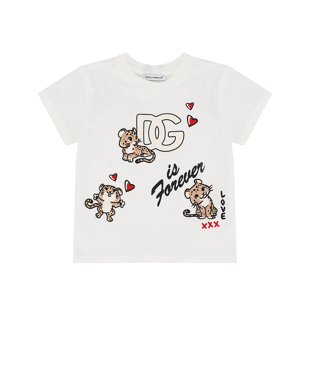 Детская футболка Dolce&Gabbana Kids L1JTEY-G7N2W, белый цвет • Купить в интернет-магазине Kameron