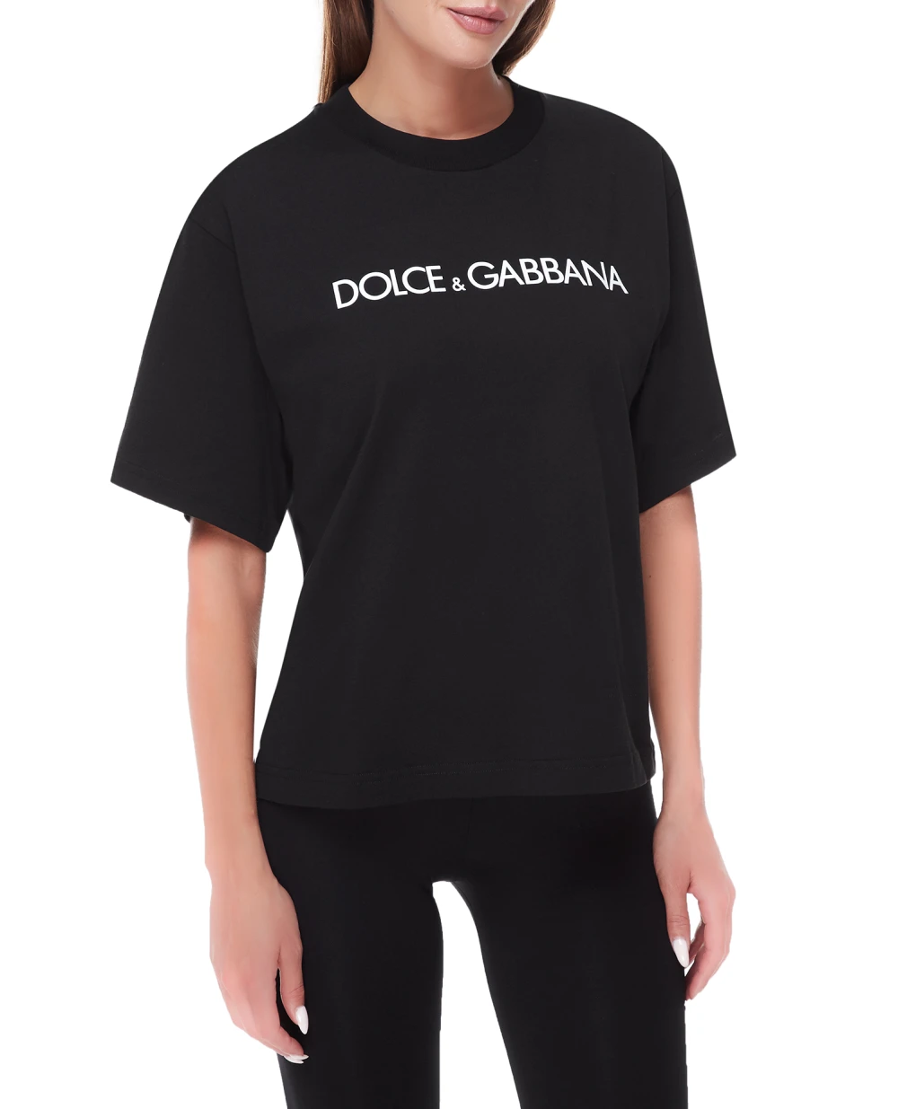 Футболка Dolce&Gabbana F8U10T-G7H4P, черный цвет • Купить в интернет-магазине Kameron