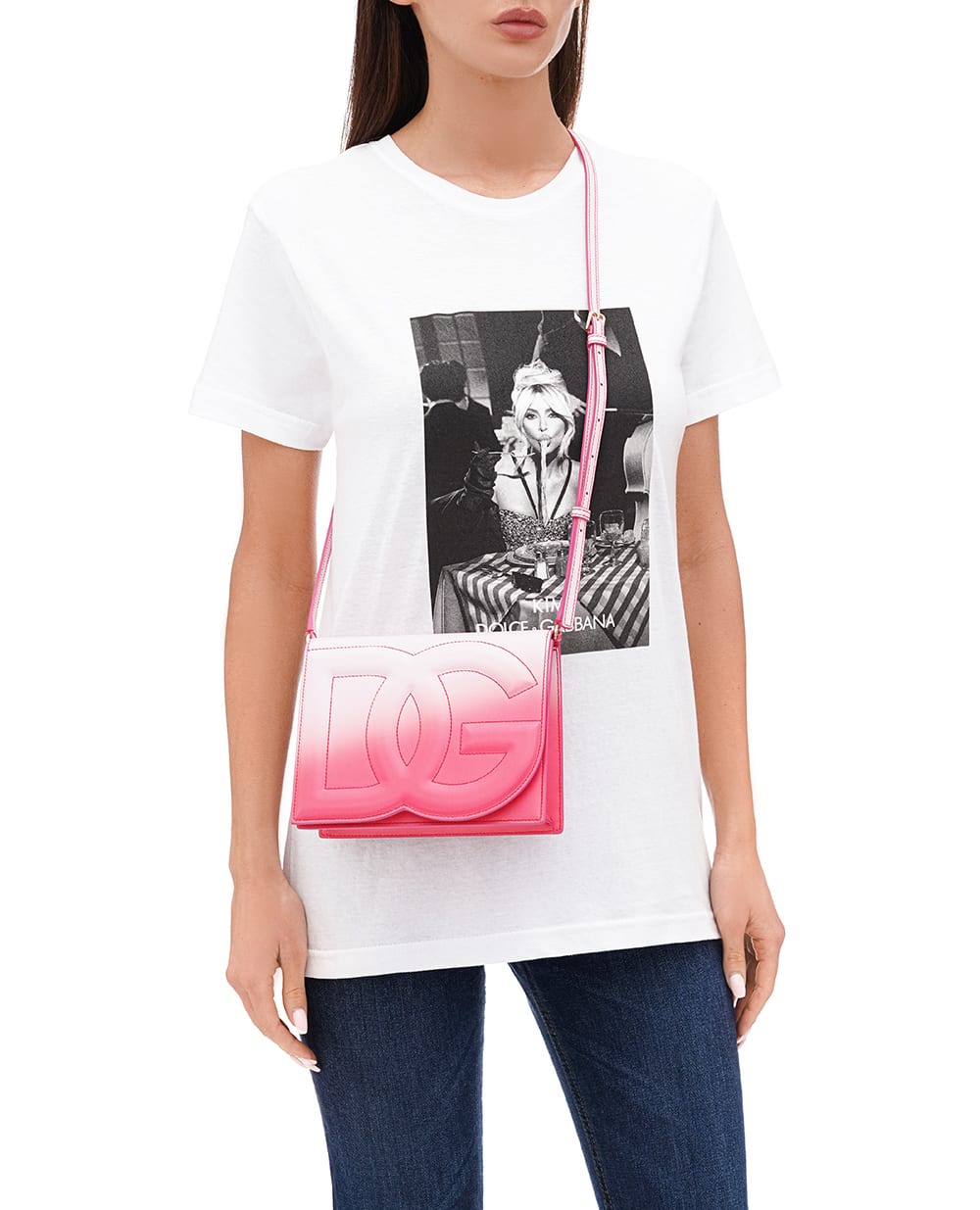 Кожаная сумка DG Logo Dolce&Gabbana BB7287-AS204, розовый цвет • Купить в интернет-магазине Kameron