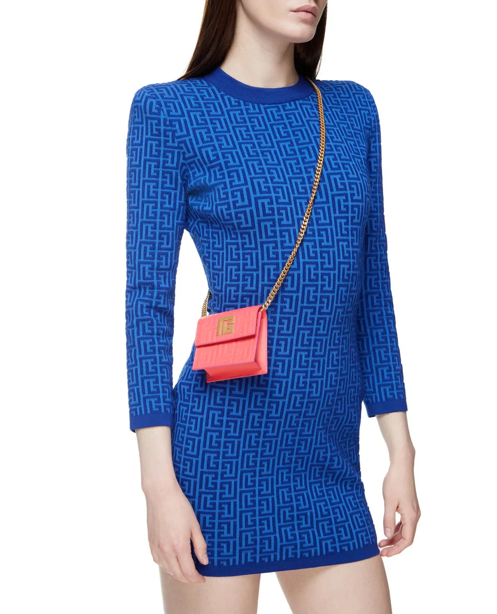 Кожаная сумка Balmain XN1MF149LESP, розовый цвет • Купить в интернет-магазине Kameron