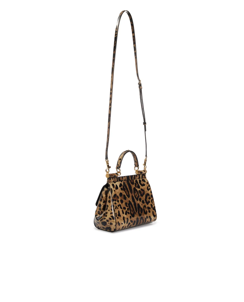 Кожаная сумка Sicily Medium Dolce&Gabbana BB6003-AM568, бежевый цвет • Купить в интернет-магазине Kameron