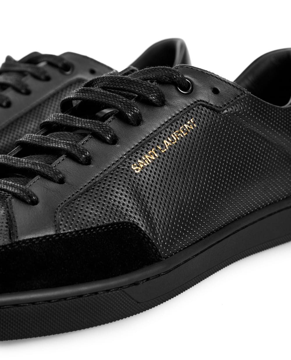 Кожаные сникеры Court Classic Saint Laurent 603223-1JZ30, черный цвет • Купить в интернет-магазине Kameron
