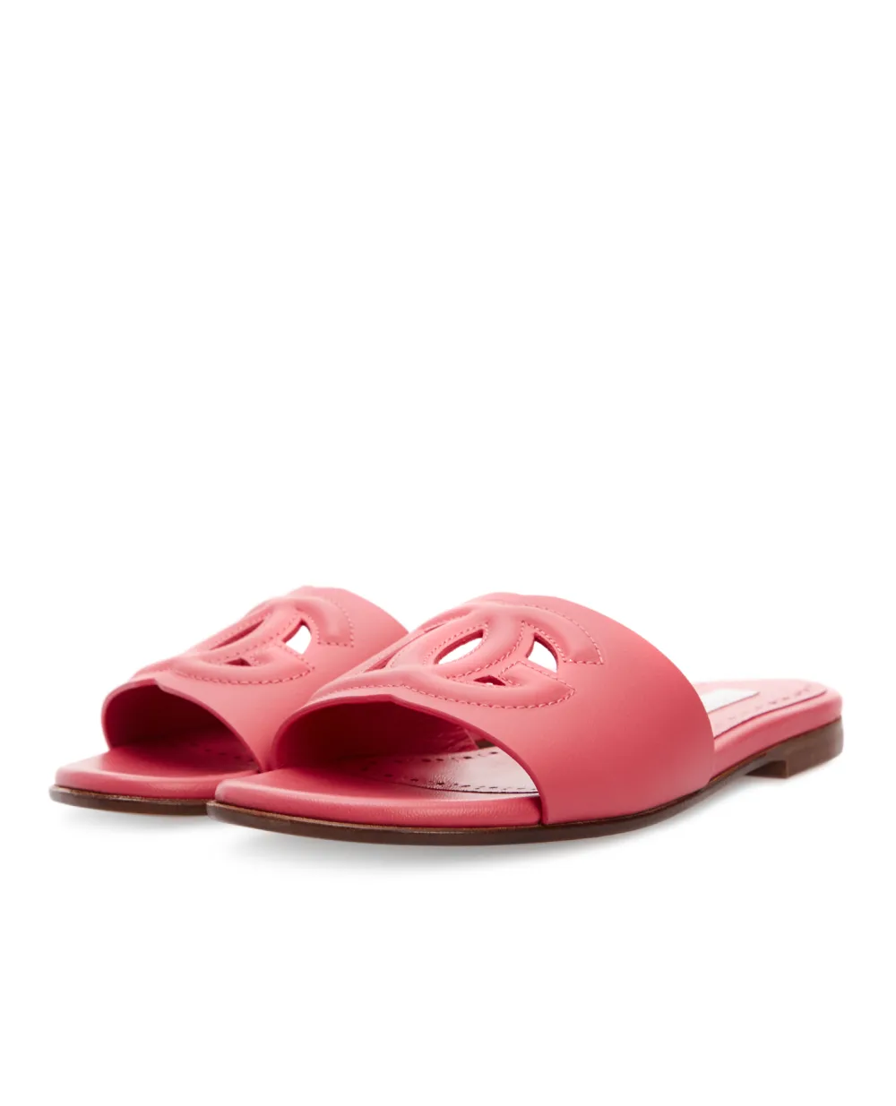 Детские кожаные мюли Dolce&Gabbana Kids D11032-A1735-M, малиновый цвет • Купить в интернет-магазине Kameron
