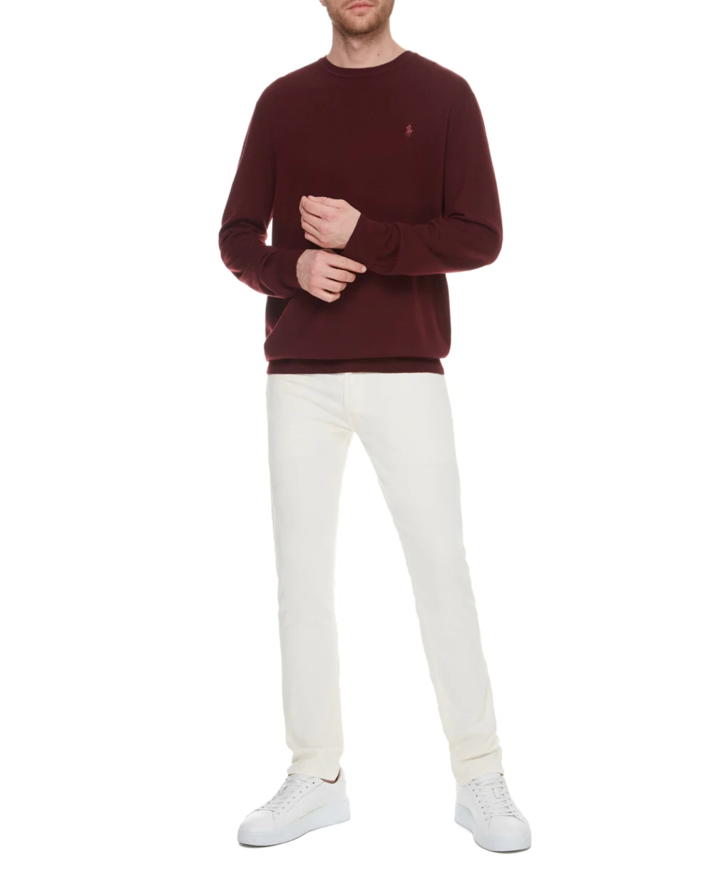 Шерстяной джемпер Polo Ralph Lauren 710714346006, бордовый цвет • Купить в интернет-магазине Kameron