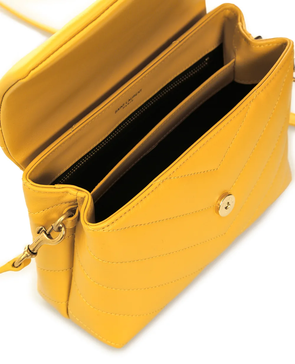 Кожаная сумка Loulou Toy Saint Laurent 678401-DV707, желтый цвет • Купить в интернет-магазине Kameron