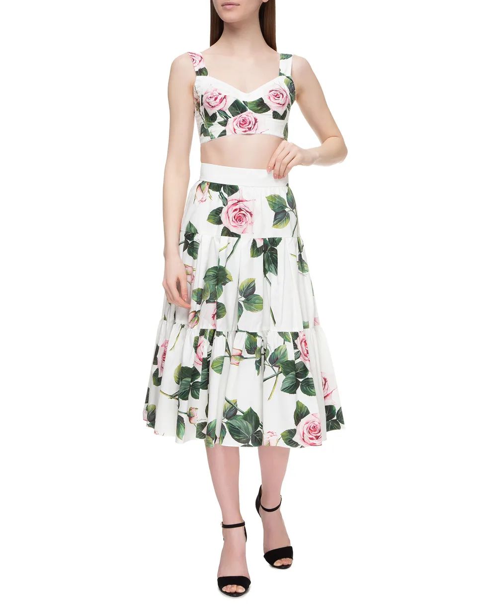 Юбка Dolce&Gabbana F4BM0T-HS5FZ, белый цвет • Купить в интернет-магазине Kameron