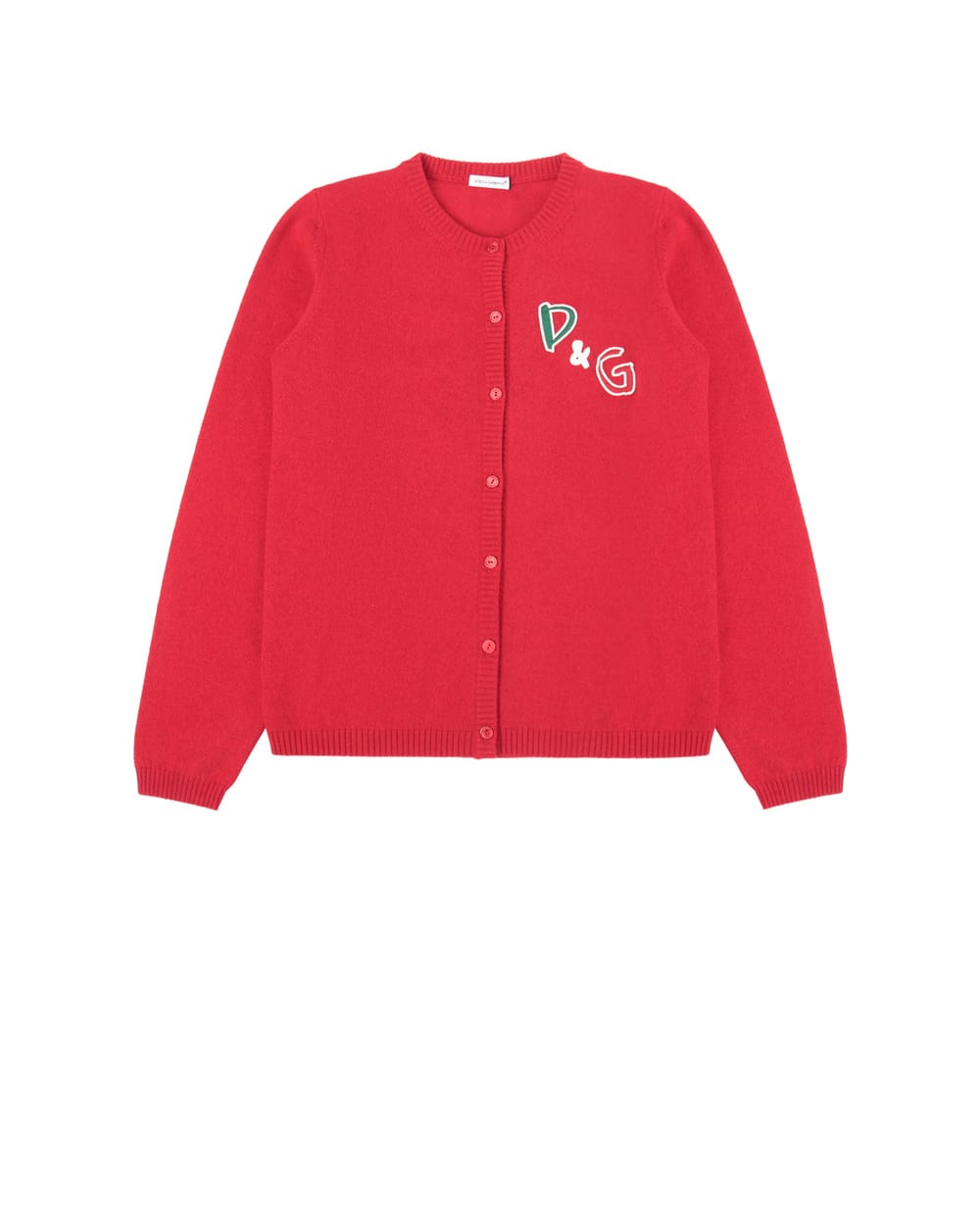 Детский кашемировый кардиган Dolce&Gabbana Kids L5KWB2-JAW5B-S, красный цвет • Купить в интернет-магазине Kameron
