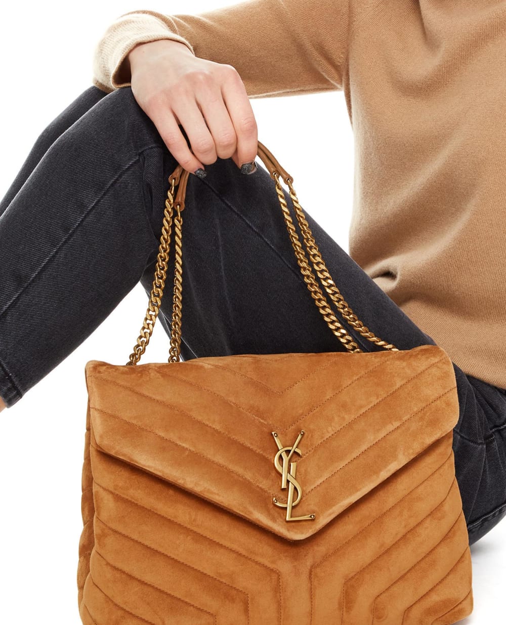 Сумка Loulou Medium Saint Laurent 574946-1U8C7, коричневый цвет • Купить в интернет-магазине Kameron