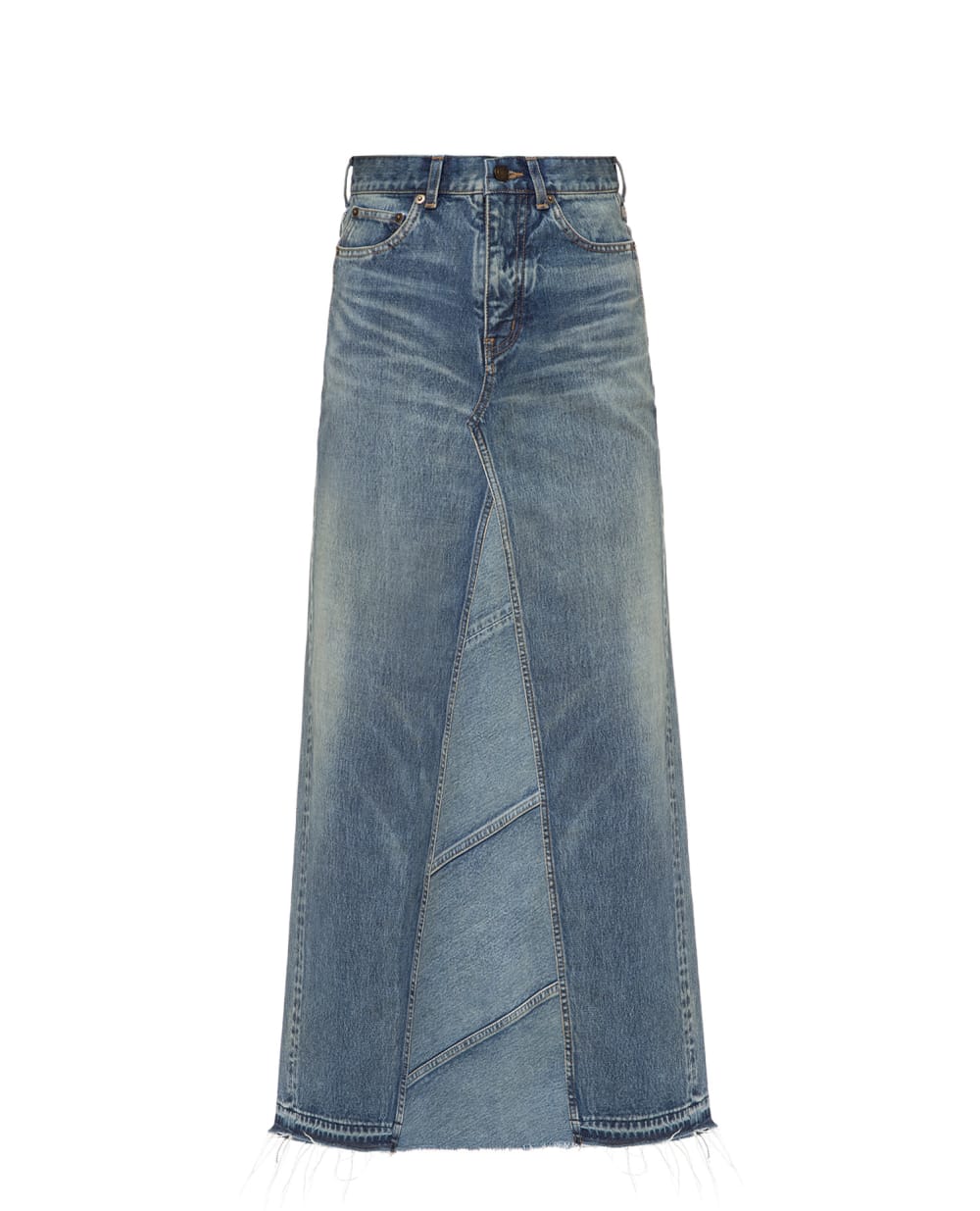 Джинсовая юбка Saint Laurent 593677-Y551V, синий цвет • Купить в интернет-магазине Kameron