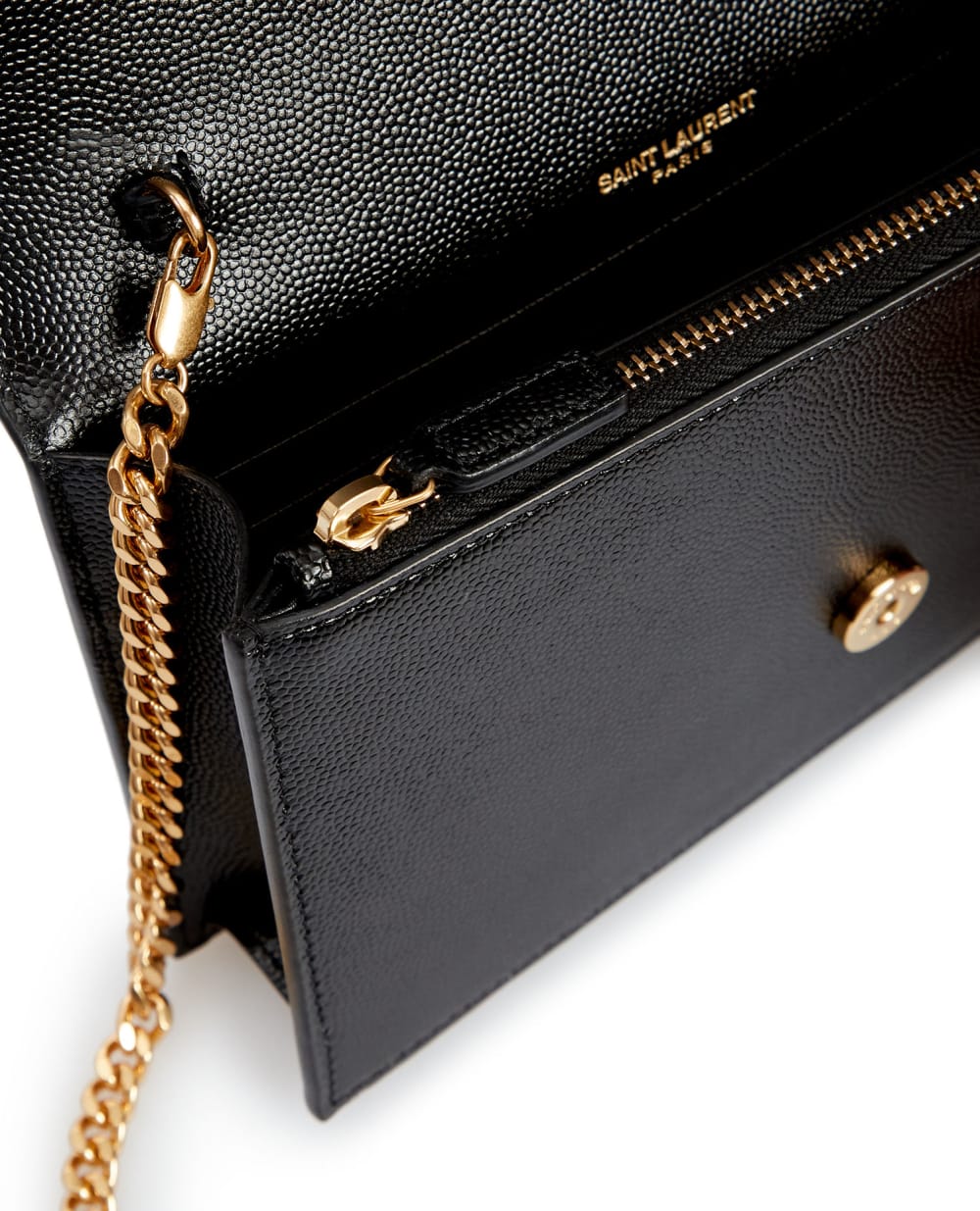 Кожаная сумка Monogram Saint Laurent 452159-BOW0J-, черный цвет • Купить в интернет-магазине Kameron