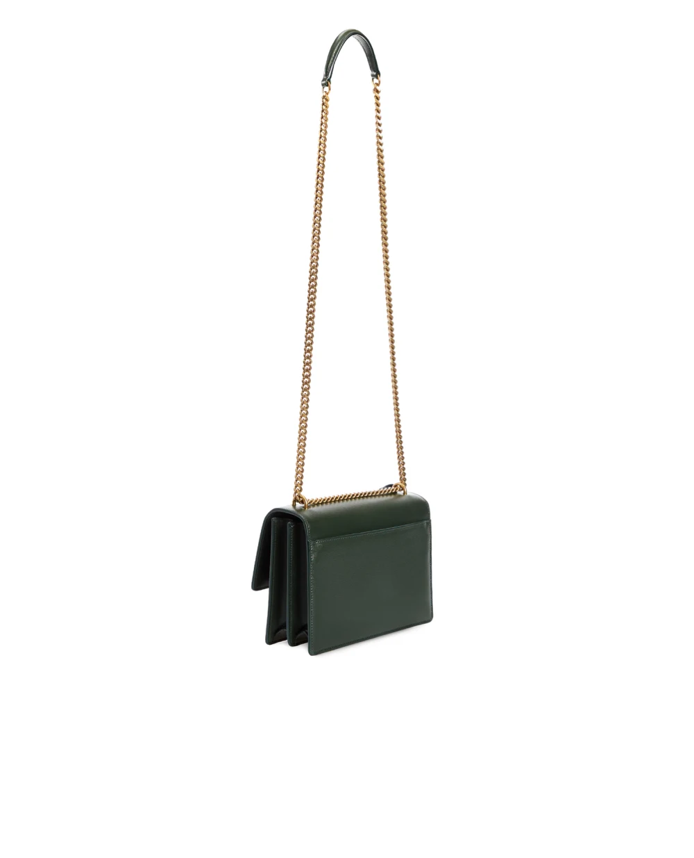 Кожаная сумка Sunset Medium Saint Laurent 442906-D420W-, зеленый цвет • Купить в интернет-магазине Kameron