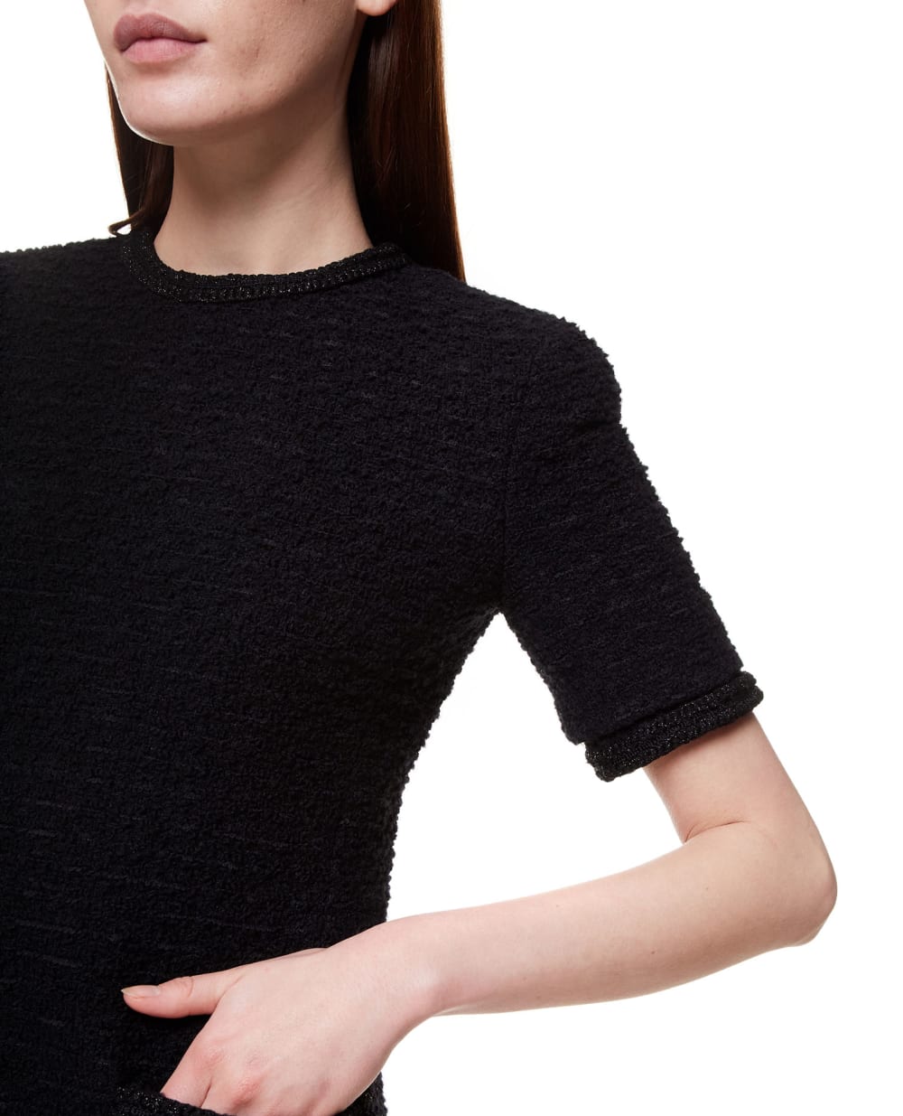 Шерстяное платье Saint Laurent 680940-Y7D30, черный цвет • Купить в интернет-магазине Kameron