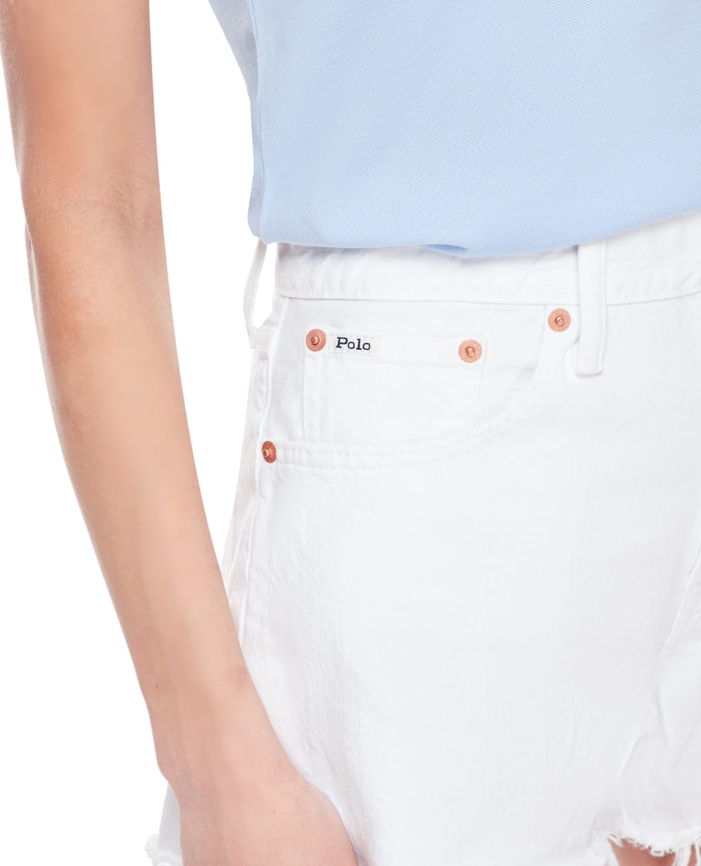 Джинсовые шорты Polo Ralph Lauren 211903421001, белый цвет • Купить в интернет-магазине Kameron