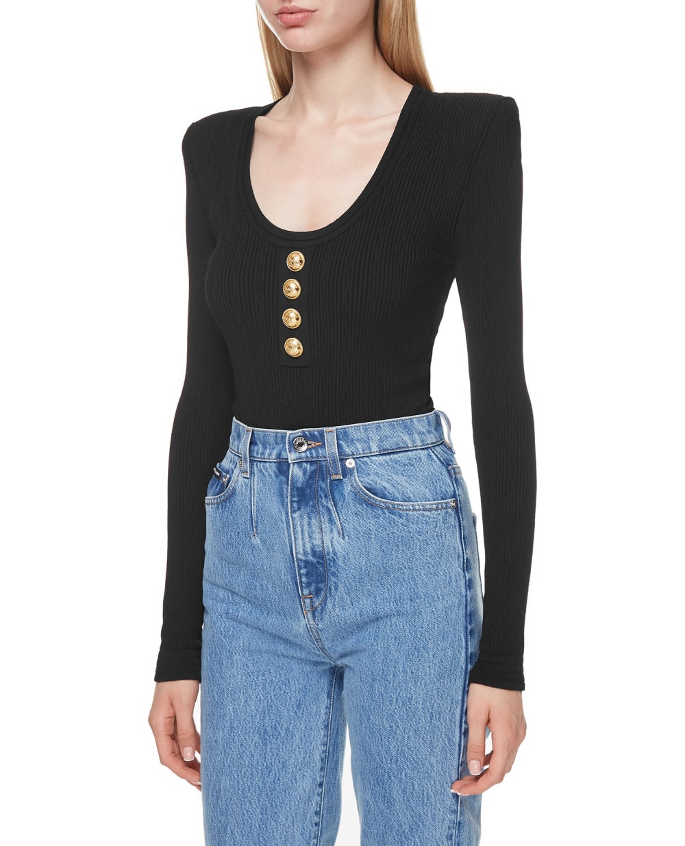 Боди Balmain WF1BG060K211, черный цвет • Купить в интернет-магазине Kameron