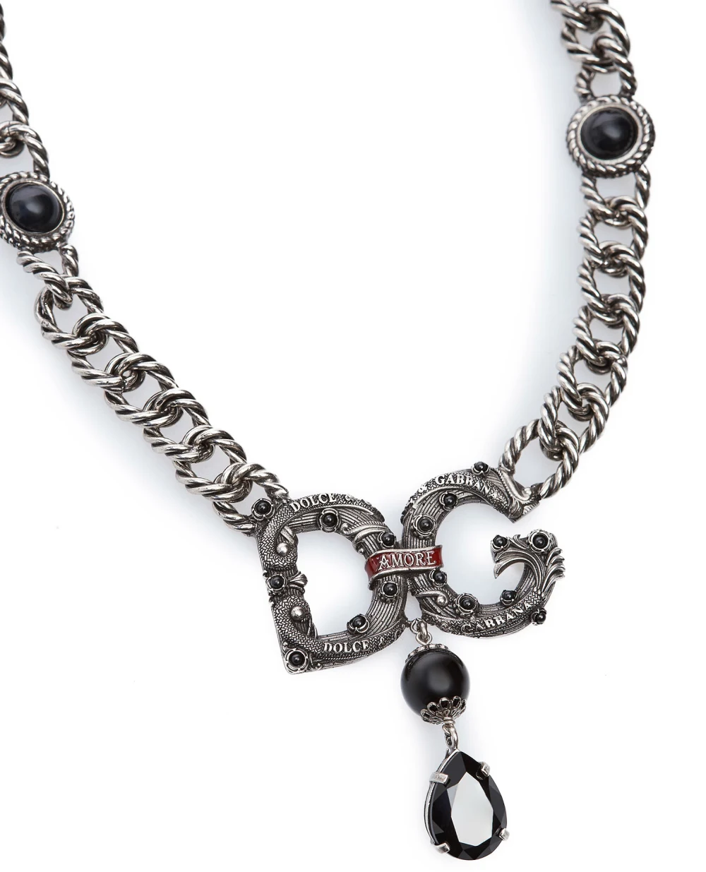 Колье Dolce&Gabbana WNM6M7-W1111, черный цвет • Купить в интернет-магазине Kameron