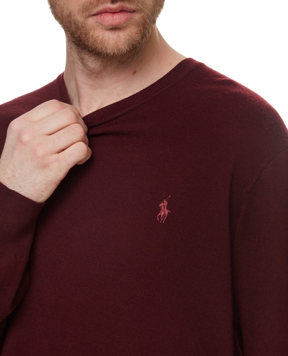 Шерстяной джемпер Polo Ralph Lauren 710714346006, бордовый цвет • Купить в интернет-магазине Kameron