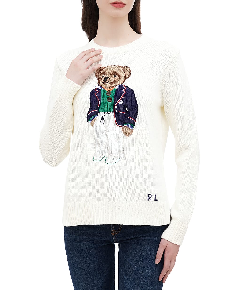 Свитер Polo Bear Polo Ralph Lauren 211924417001, белый цвет • Купить в интернет-магазине Kameron