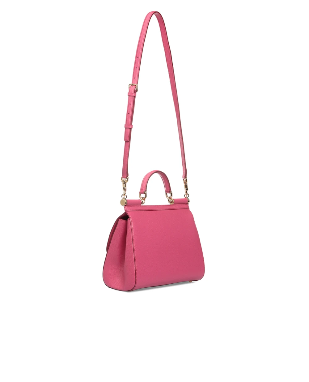 Кожаная сумка Sicily Dolce&Gabbana BB6002-A1001FW18, розовый цвет • Купить в интернет-магазине Kameron