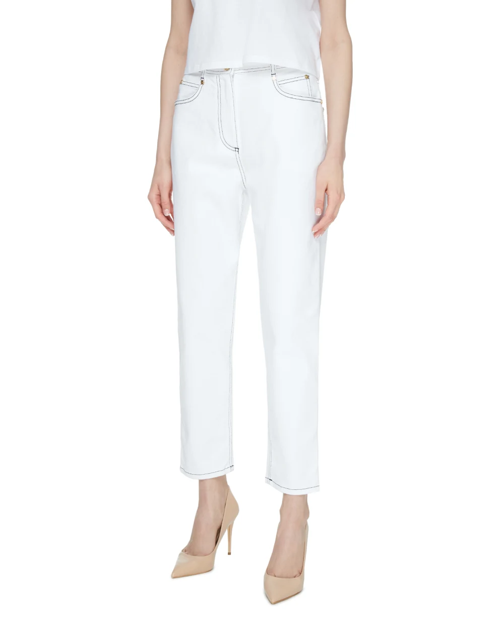 Джинсы Balmain VF15700D087, белый цвет • Купить в интернет-магазине Kameron