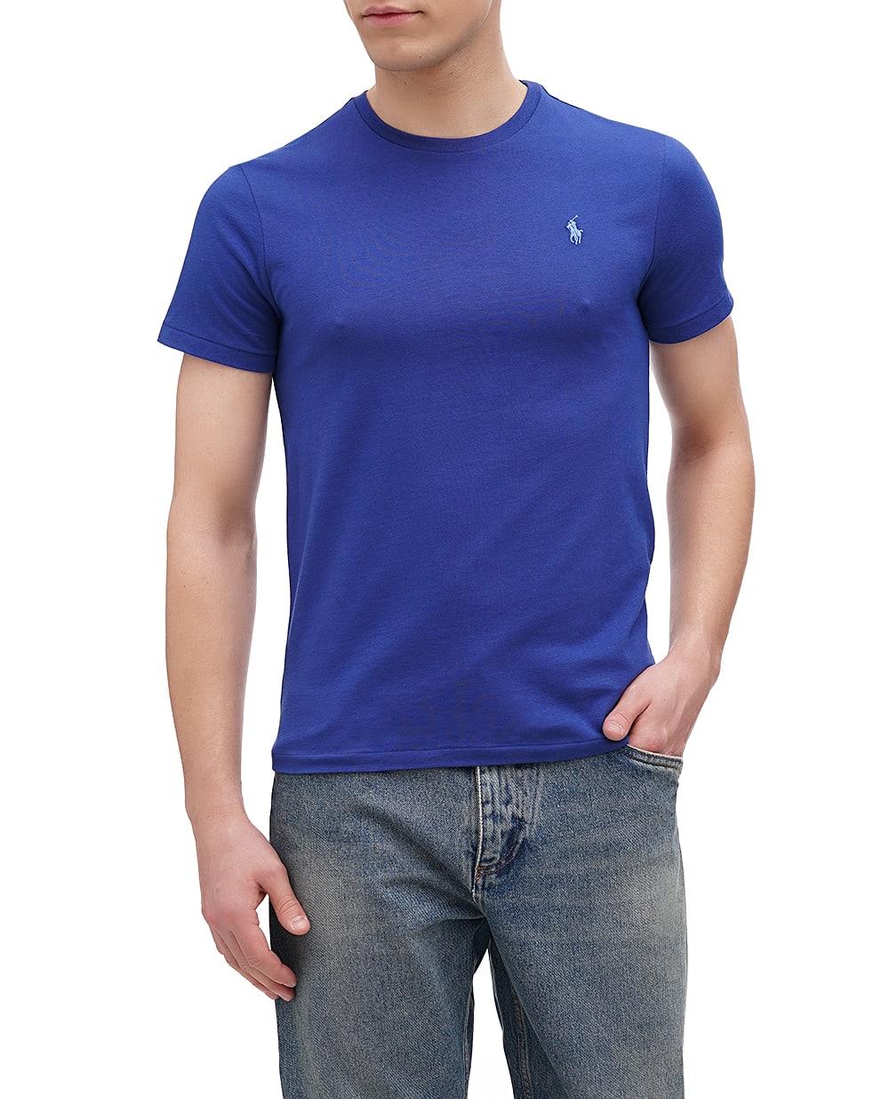 Футболка Polo Ralph Lauren 710671438353, синий цвет • Купить в интернет-магазине Kameron