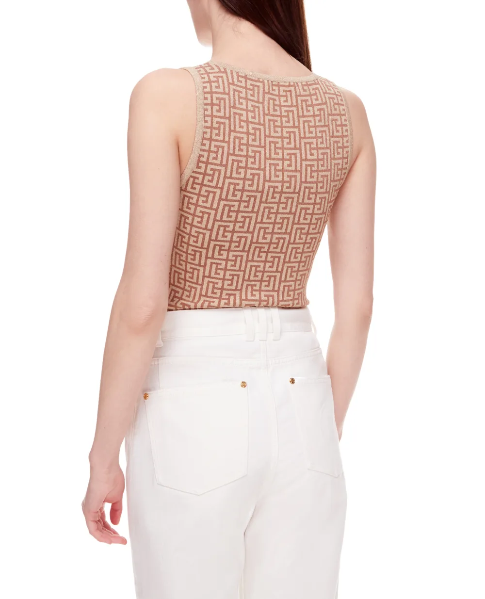Боди Balmain XF1BA015KB06, бежевый цвет • Купить в интернет-магазине Kameron