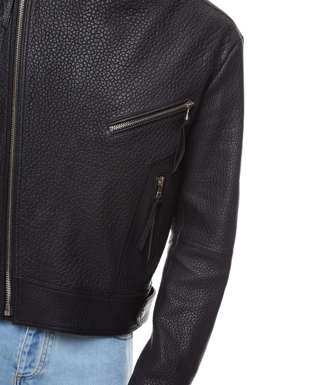Кожаная косуха Balmain XH1TD155LB14, черный цвет • Купить в интернет-магазине Kameron