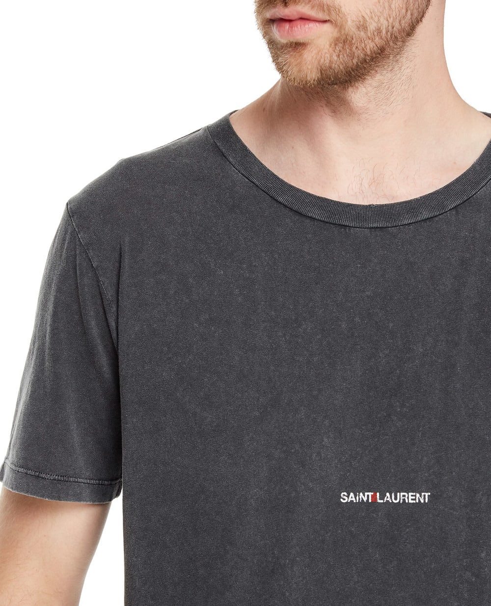 Футболка Saint Laurent 498281-YB2LO-, серый цвет • Купить в интернет-магазине Kameron