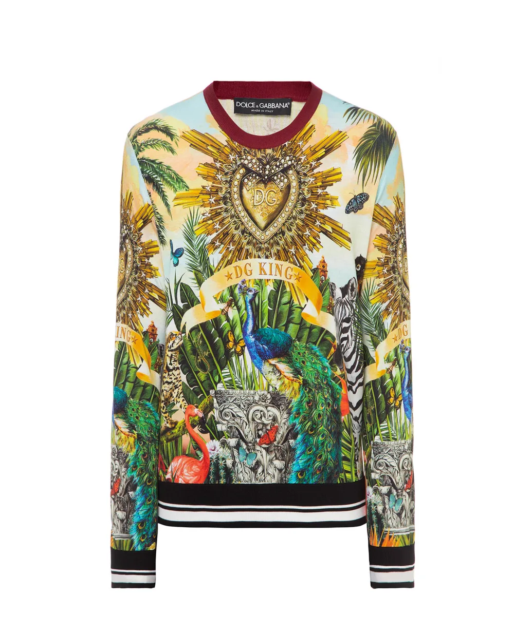 Шелковый джемпер Dolce&Gabbana GX550T-JAHFH, желтый цвет • Купить в интернет-магазине Kameron