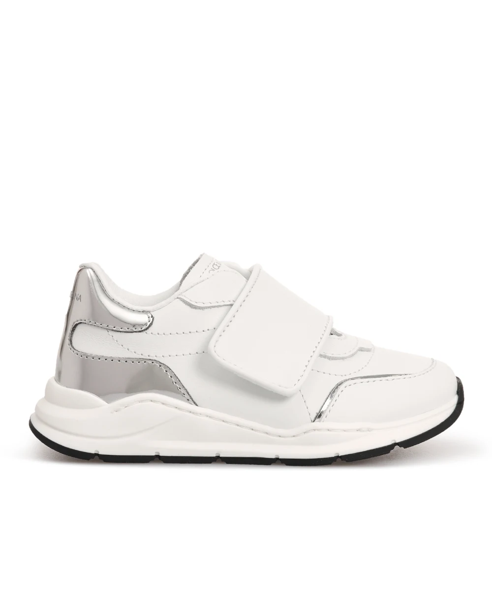 Детские кожаные сникеры Dolce&Gabbana Kids DN0145-AK186, белый цвет • Купить в интернет-магазине Kameron